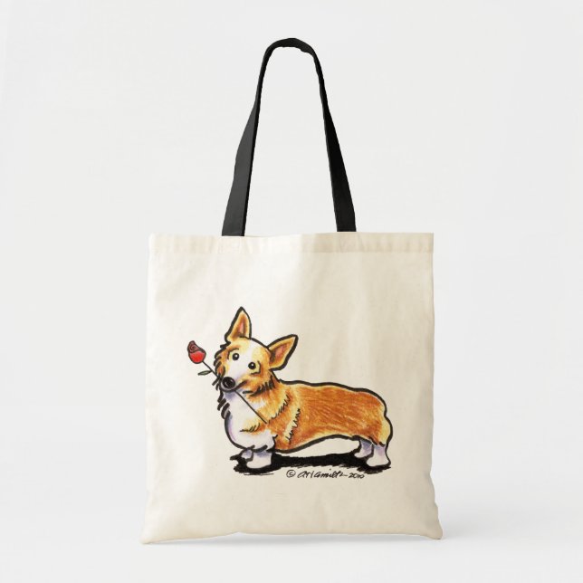 Bolsa Tote Corgi Sweetheart (Frente)