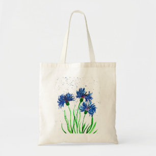 Bolsa Tote Cornflower blue florestic rústico bonito