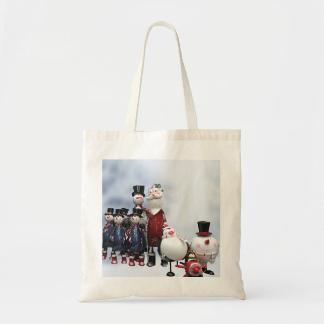 Bolsa Tote Coro de estanho de Natal (Frente)