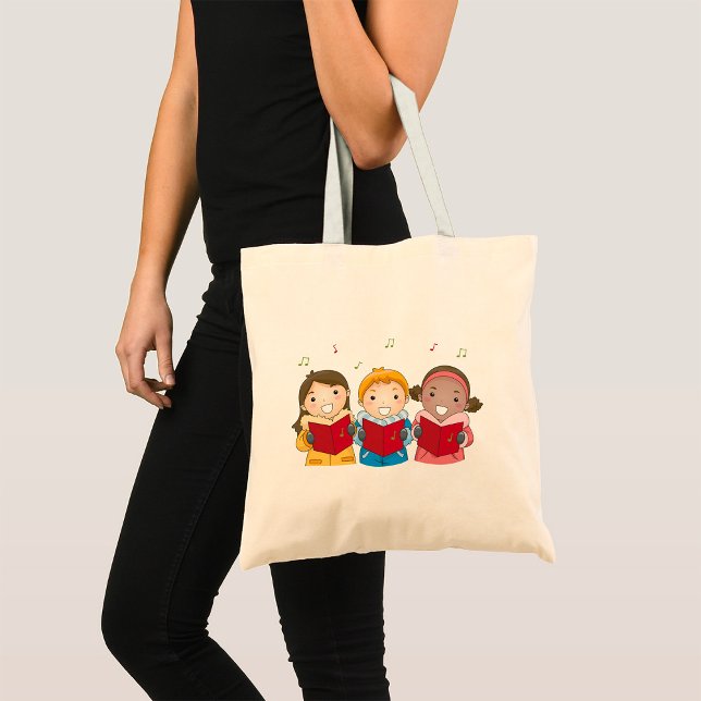 Bolsa Tote Coro de Natal de Crianças Cantores de Canções de N (Criador carregado)