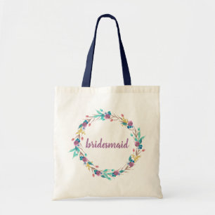 Bolsa Tote Coroa de Água-forte Azul Roxo Boho para Damas de H