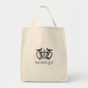 Bolsa Tote Coroa de Aves Vintage Personalizada