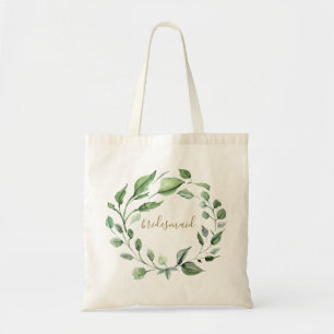Bolsa Tote Coroa de Folhagem Botânica Roteiro de Damas de Hon