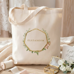 Bolsa Tote Coroa de Rosa Botânica para Damas de Honra