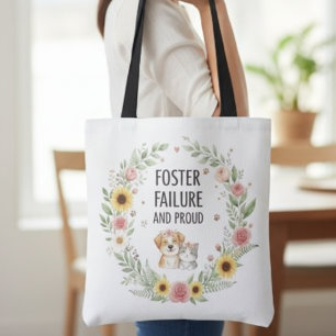 Bolsa Tote Coroa Floral de Girassol de Falha de Adoção
