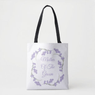 Bolsa Tote Coroa Floral Lavanda Mãe do Noivo
