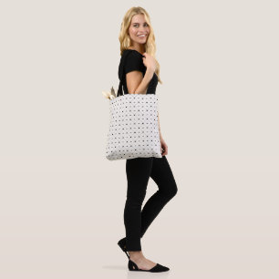 Bolsa Tote Coroa preta e creme por toda a impressão
