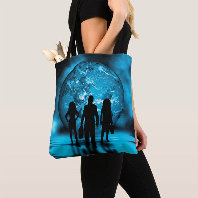 Bolsa Tote Corporate Team Silhouette Futuristic Business (Criador carregado)
