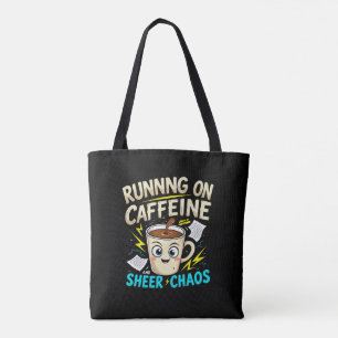 Bolsa Tote Correndo com Cafeína e Caos Total