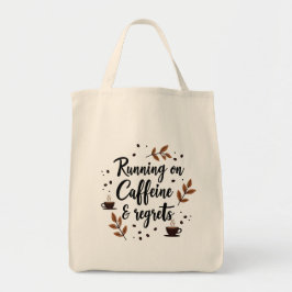 Bolsa Tote Correndo em Cafeine e Lamenta Tote Bag - Na moda