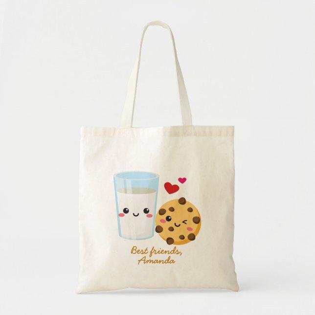 Bolsa Tote Corresponde perfeitamente ao leite Kawaii e ao tex (Frente)