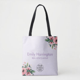 Bolsa Tote Corretor de Imóveis Blush Bloom Mauve