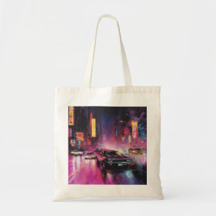 Bolsa Tote Corrida noturna em Vibrant City