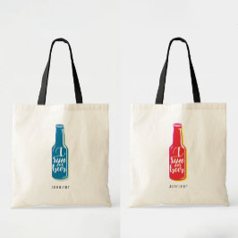 Bolsa Tote Corro Para Cerveja Malhação Humor Azul Frasco Verm