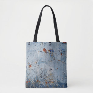Bolsa Tote Corrode de Mancha Azul de Ferro Antigo