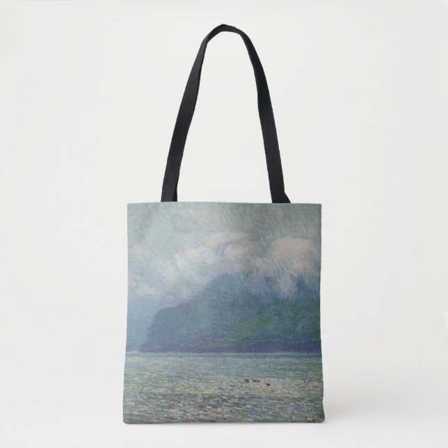 Bolsa Tote Cortina de Prata e Portão Dourado de Childe Hassam (Frente)
