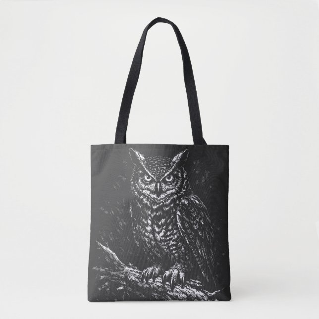 Bolsa Tote Coruja-americana — by BurnsInHell (Frente)