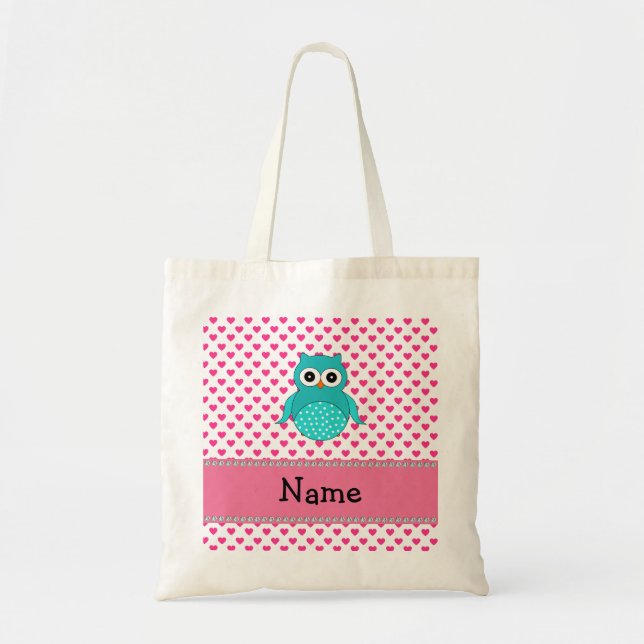 Bolsa Tote Coruja bonito conhecida personalizada (Frente)