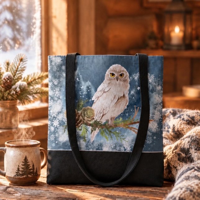 Bolsa Tote Coruja Branca (Criador carregado)