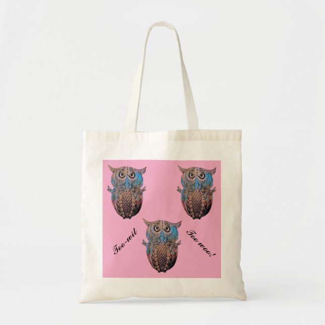 Bolsa Tote Coruja Colorida (Frente)