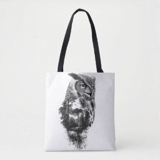 Bolsa Tote Coruja da beleza nas montanhas