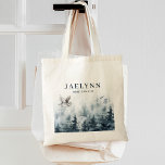 Bolsa Tote Coruja da Floresta em Aquarela Dama de Honra<br><div class="desc">Saco tote coruja da floresta em aquarela rústica para presente personalizado de dama de honra.</div>