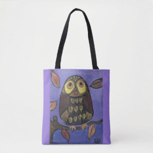 Bolsa Tote Coruja de Arte Popular Fofa