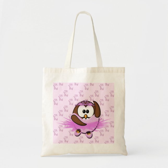 Bolsa Tote Coruja-de-ballerina (Frente)