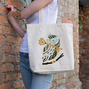 Bolsa Tote Coruja-de-cavalo Excelente de meia-noite