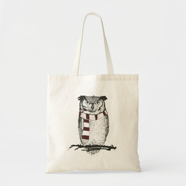 Bolsa Tote Coruja de inverno (Frente)
