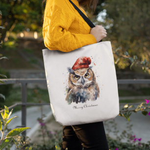 Bolsa Tote Coruja de Inverno Encantada, personalizado