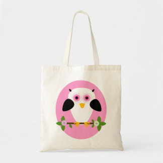 Bolsa Tote Coruja de IWD em um saco do rosa da corda