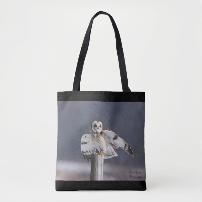 Bolsa Tote Coruja de Olhos Curtos 2 (Frente)