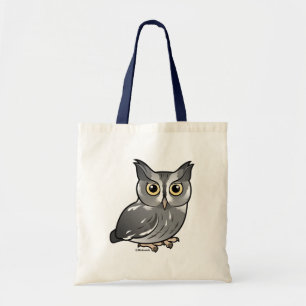 Bolsa Tote Coruja de Screech oriental (fase cinzenta)