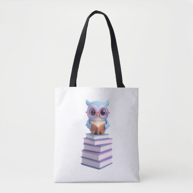 Bolsa Tote Coruja do Livro Cósmico (Frente)