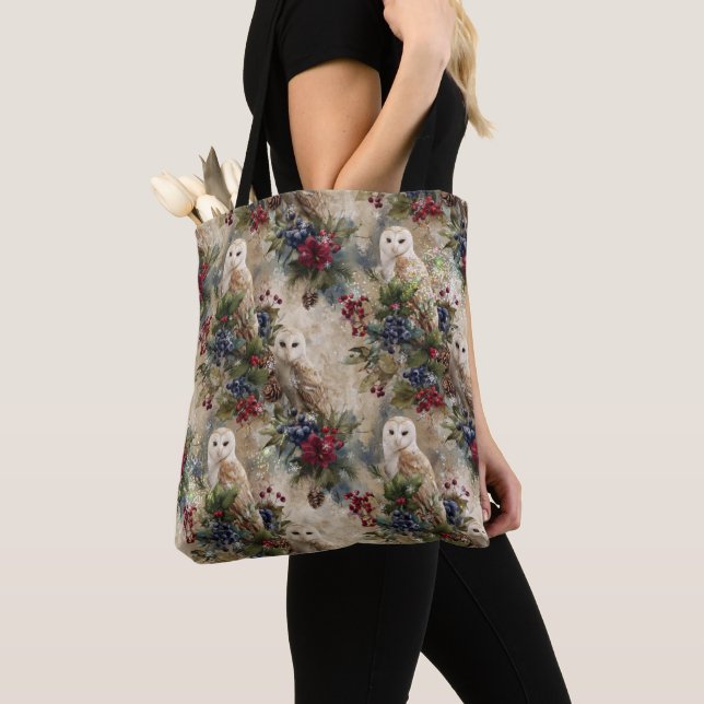 Bolsa Tote Coruja Floral Enfeitiçante (Close Up)