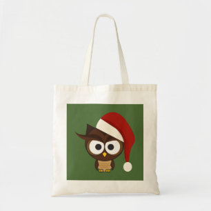Bolsa Tote Coruja Irritada vestindo o Chapéu Santa