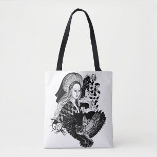 Bolsa Tote Coruja Noturna Gótica e mulher