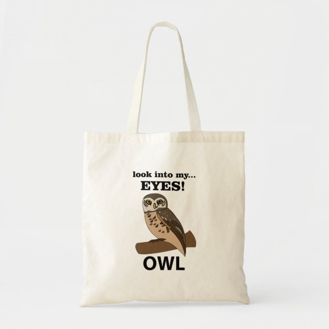Bolsa Tote Coruja Olhe Nos Meus Olhos Coruja (Frente)