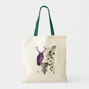 Bolsa Tote Coruja Roxa Com Traças 2