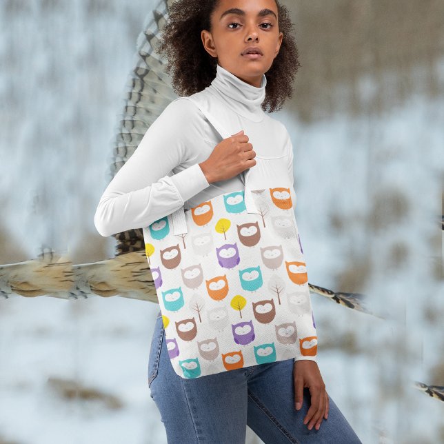 Bolsa Tote Corujas de Cartoon (Criador carregado)