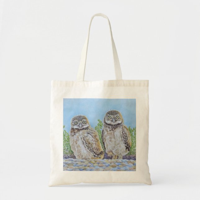 Bolsa Tote Corujinhas que Escavam Tocas (Frente)
