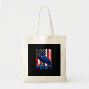 Bolsa Tote Corvo Coruja Engraçado F-Caw-F Minimal Limpo