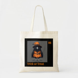 Bolsa Tote Corvo de Halloween bonito em disfarce Truque ou
