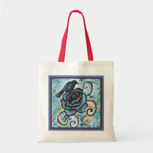 Bolsa Tote Corvo desenhado mão da sacola