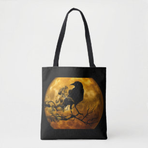 Bolsa Tote Corvo e lua cheia