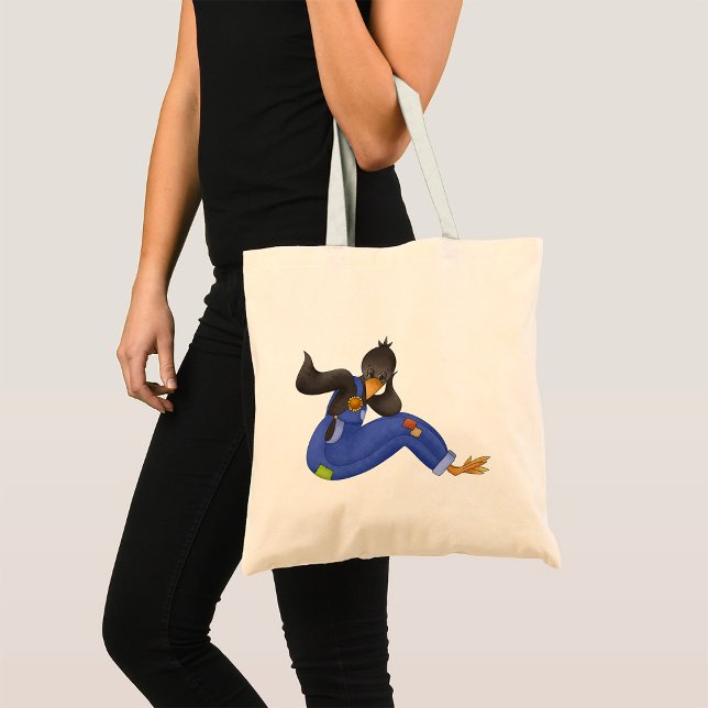 Bolsa Tote Corvo em Macacão Azul (Criador carregado)