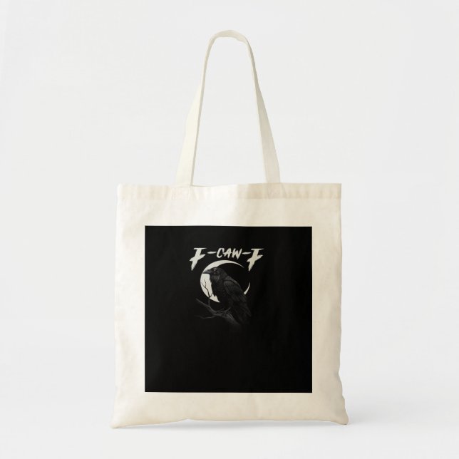 Bolsa Tote Corvo Engraçado Estilo Clássico Retro (Frente)