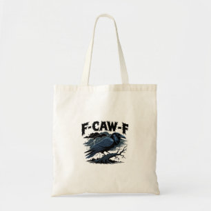 Bolsa Tote Corvo Gótico Humor Divertido F-Caw-F Essencial Min