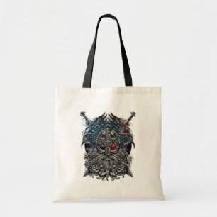 Bolsa Tote Corvos de Odin e espadas Mitologia Viking EUA band